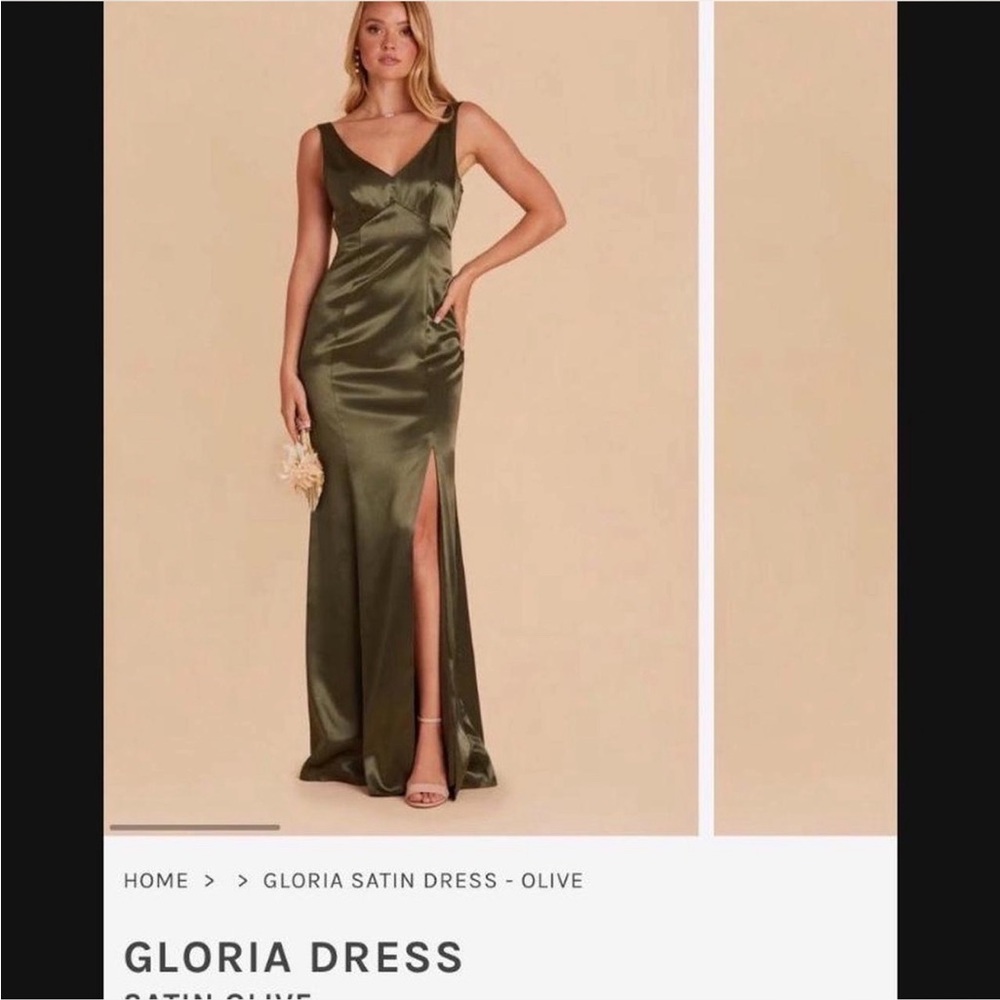 Elegant Olive Satin Maxi Dress